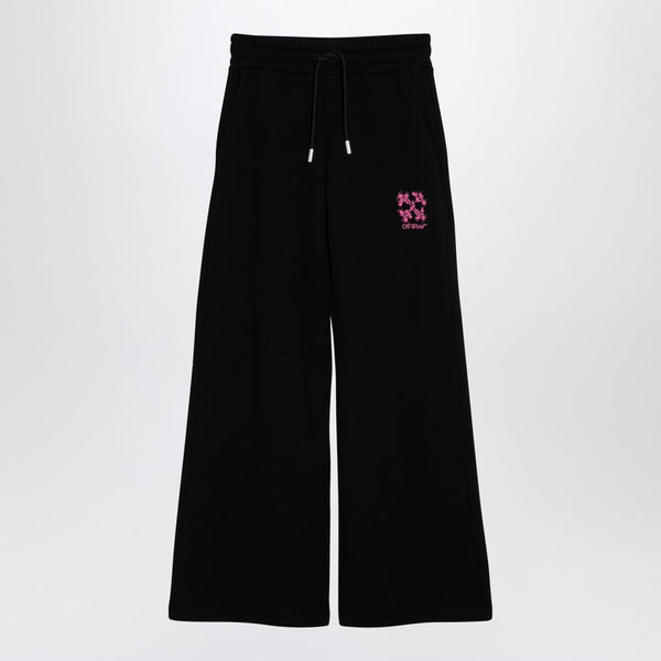 Black Cotton Sports Trousers