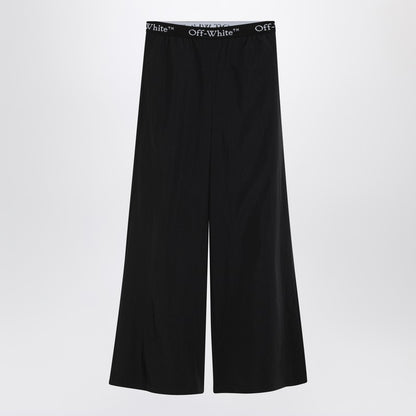 Wide Black Nylon Pants