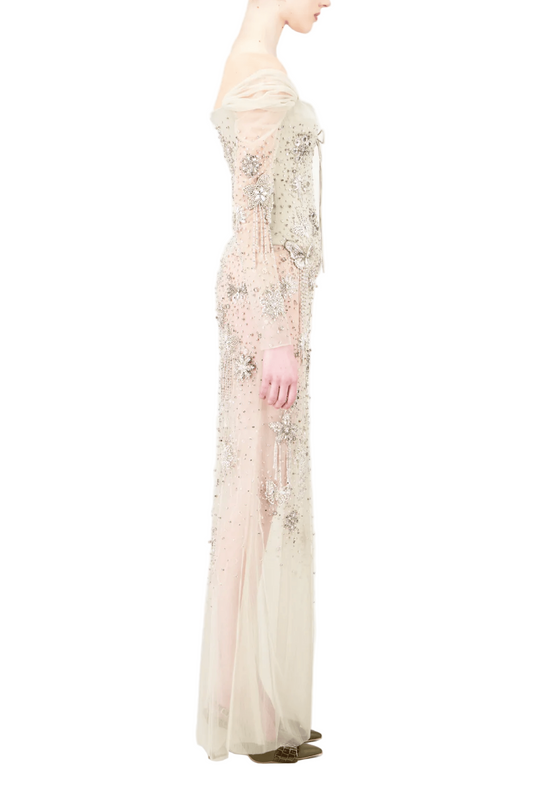 OFF-SHOULDER LONG DRESS