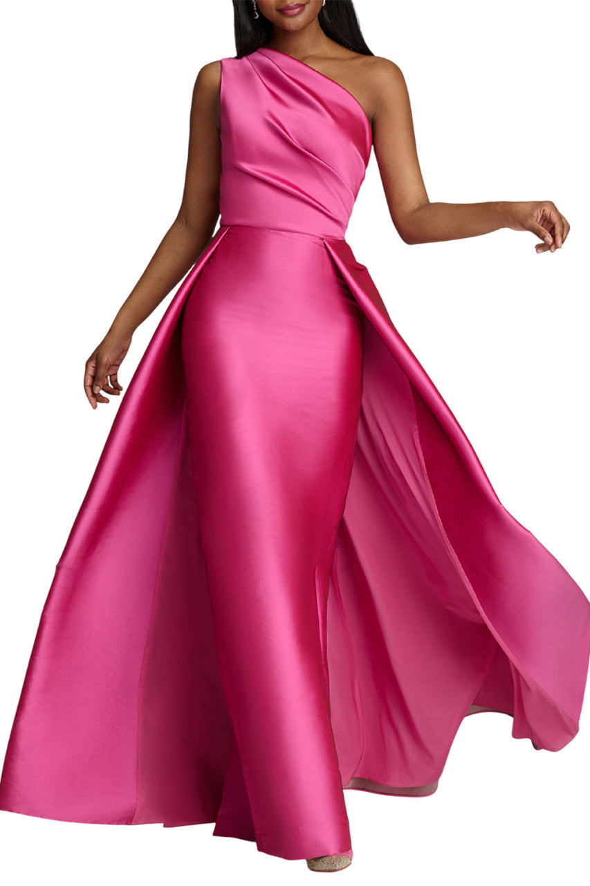 ONE SHOULDER SATIN GOWN