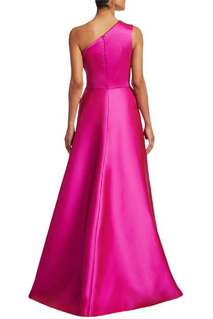 ONE SHOULDER SATIN GOWN