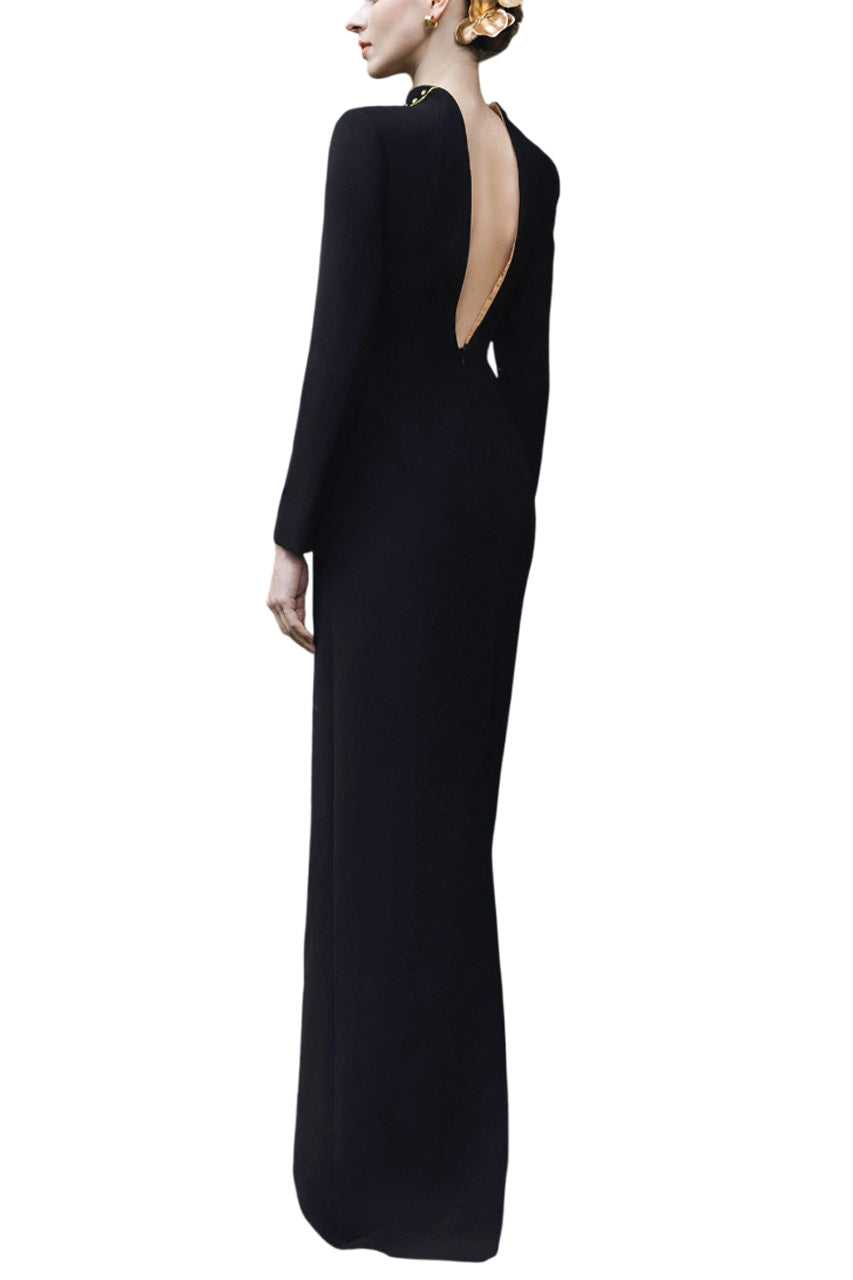 ORCHID EMBELLISHED OPEN BACK DRESS