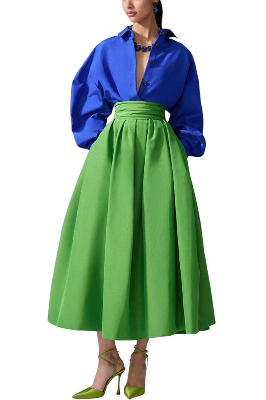 OVERSIZED TIE-FRONT SHIRT