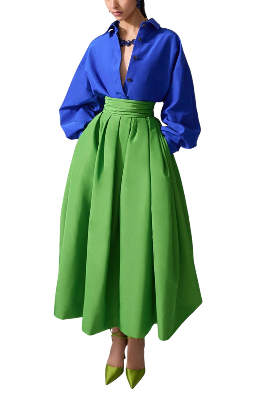 OVERSIZED TIE-FRONT SHIRT
