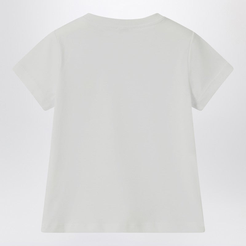 White T-shirt With Embroidered Logo
