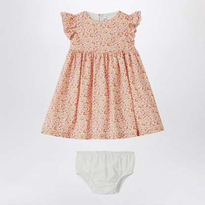 Apricot Dress With Culotte In Liberty Fabric