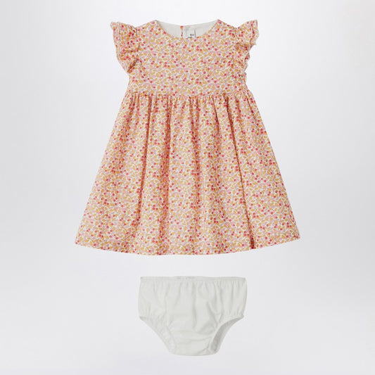 Apricot Dress With Culotte In Liberty Fabric
