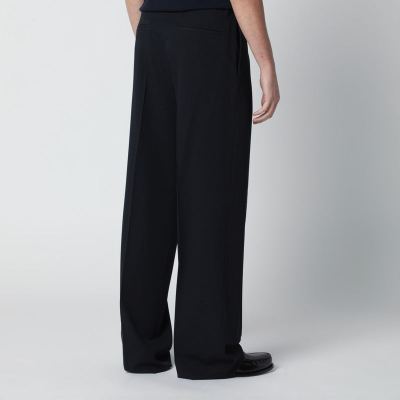 Blue wool trousers