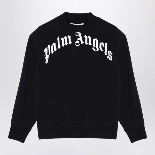 Black Cotton Sweatshirt With Logo