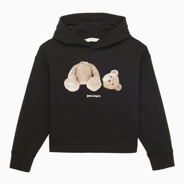 Black Cotton Sweatshirt With Print
