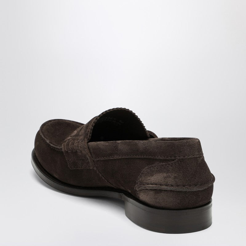 Brown Pembrey moccasin in suede