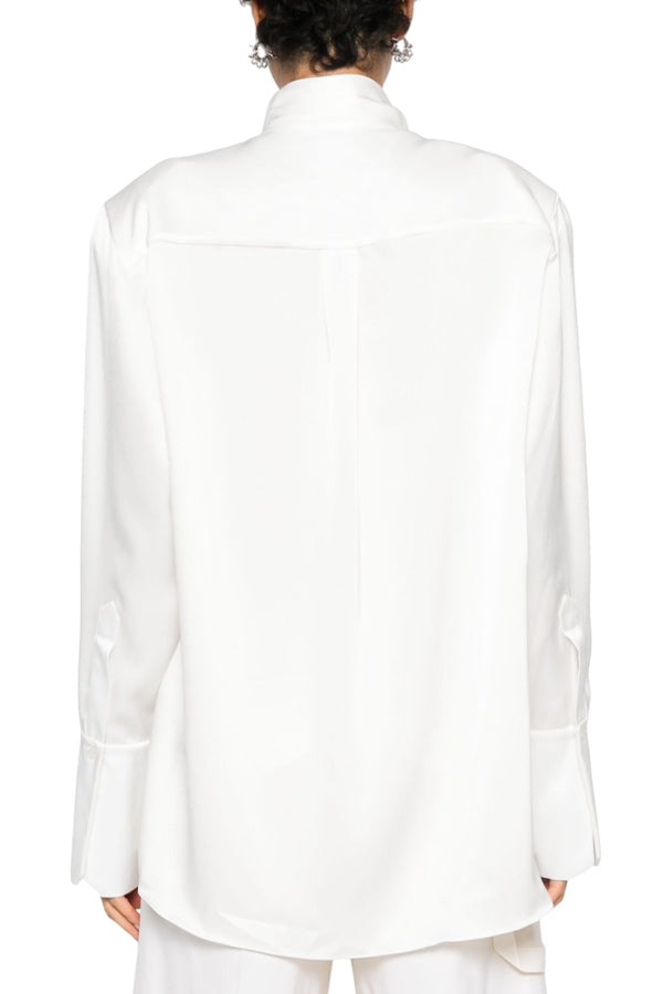 Bow-Detail Satin Shirt