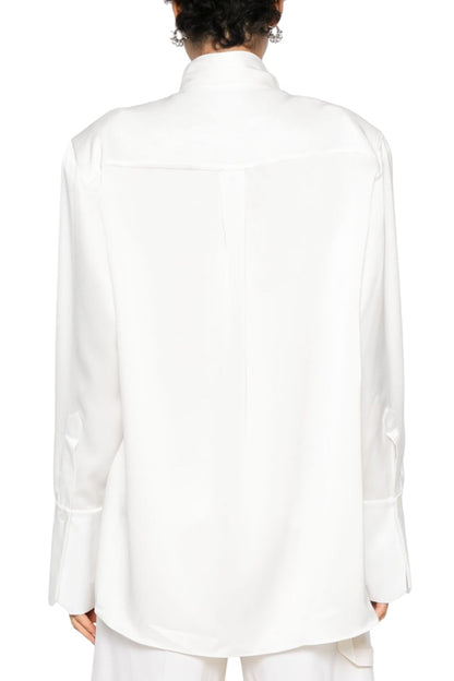 Bow-Detail Satin Shirt