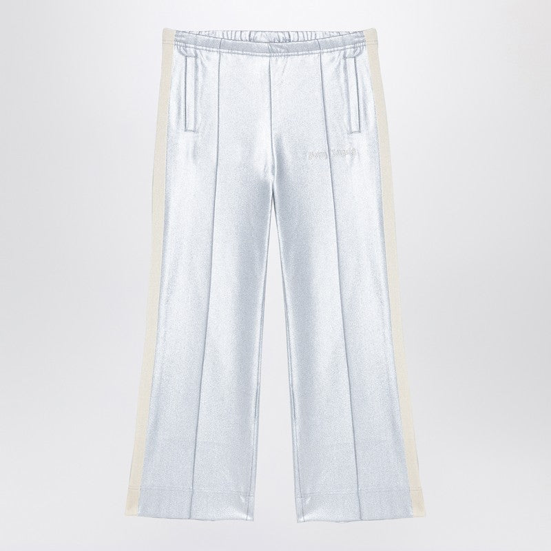 Silver Trousers With Logo