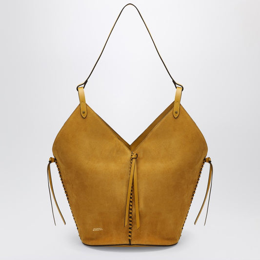 Tampa bag in saffron suede leather