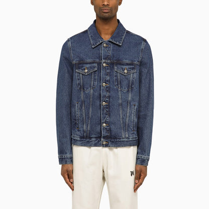 Blue denim jacket with Monogram