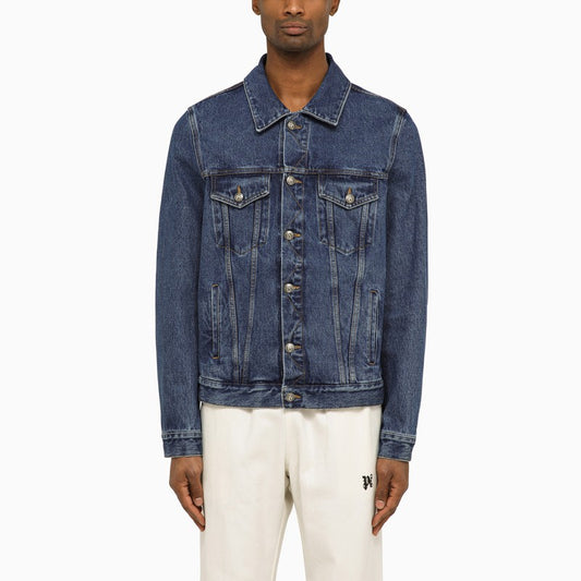 Blue denim jacket with Monogram
