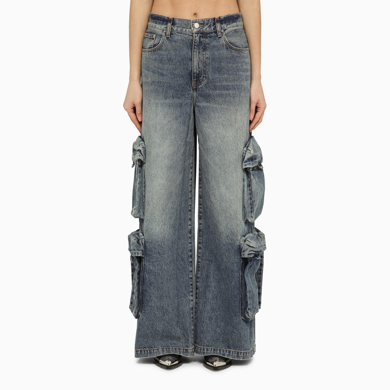 Jeans Baggy Cargo In Denim Blue