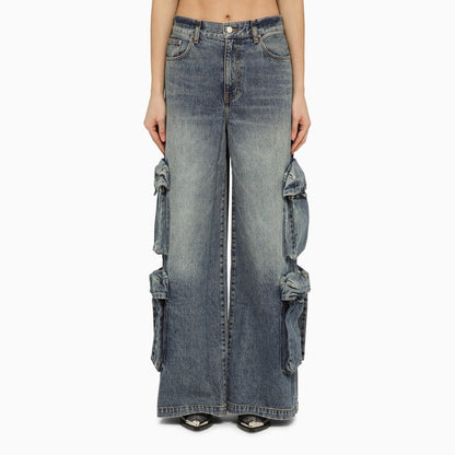 Jeans Baggy Cargo In Denim Blue