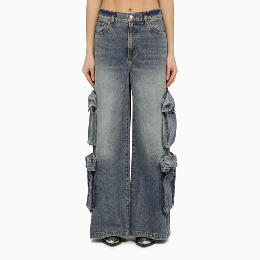 Jeans Baggy Cargo In Denim Blue