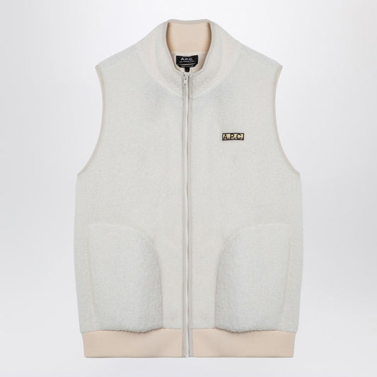 White Fleece Zipped Waistcoat