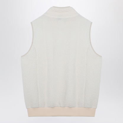 White Fleece Zipped Waistcoat