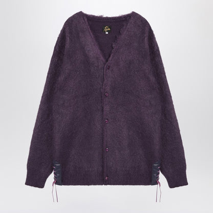 Cardigan Viola In Misto Mohair