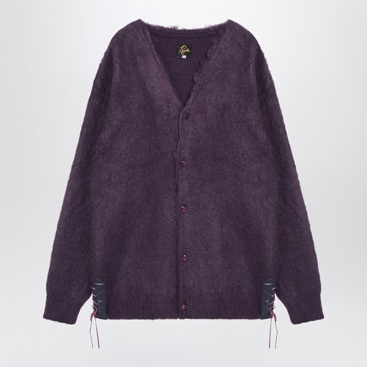 Cardigan Viola In Misto Mohair