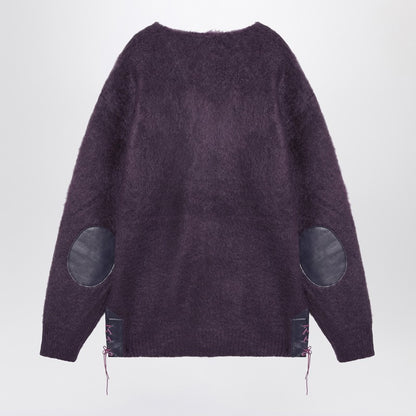 Cardigan Viola In Misto Mohair