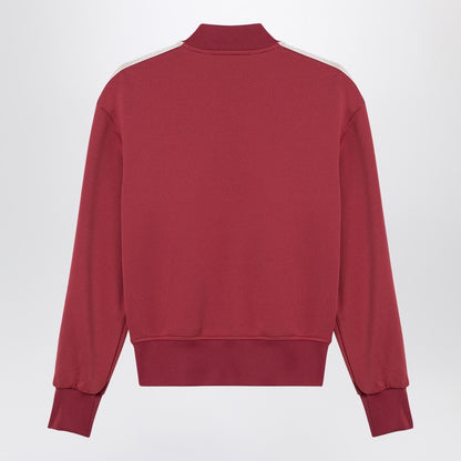 Earth Red Zip Sweatshirt With Logo