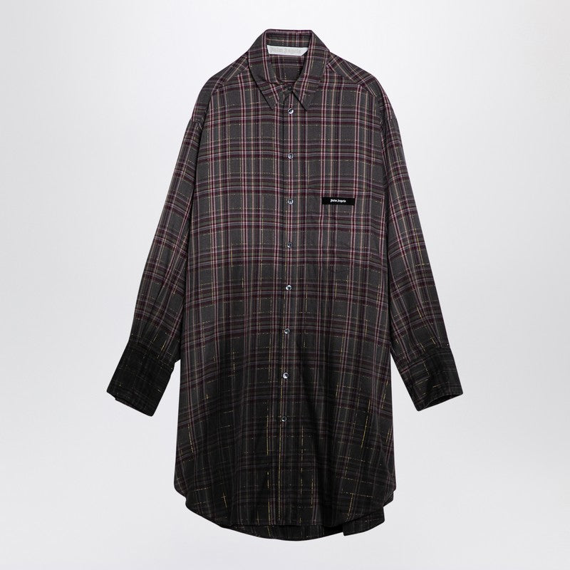 Checkered Chemisier Dress With Logo