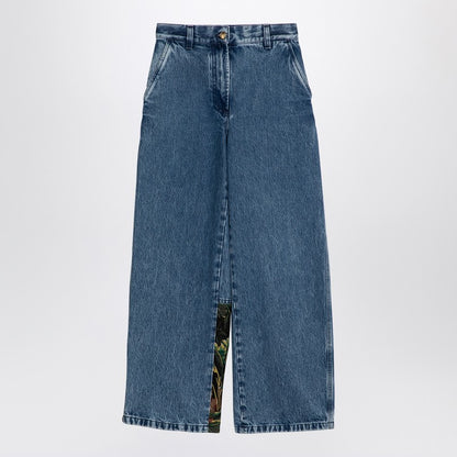 Baggy Jeans With Jungle Insert