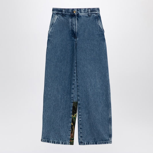 Baggy Jeans With Jungle Insert