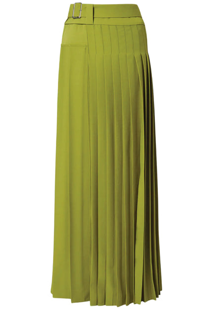 PLEATED LONG KILT SKIRT