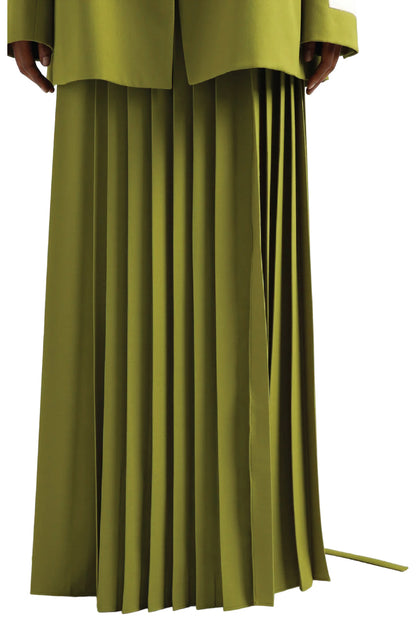 PLEATED LONG KILT SKIRT