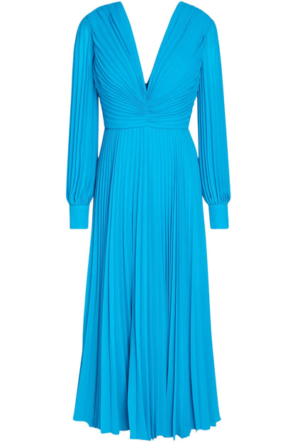 PLEATED MIDI DRESS