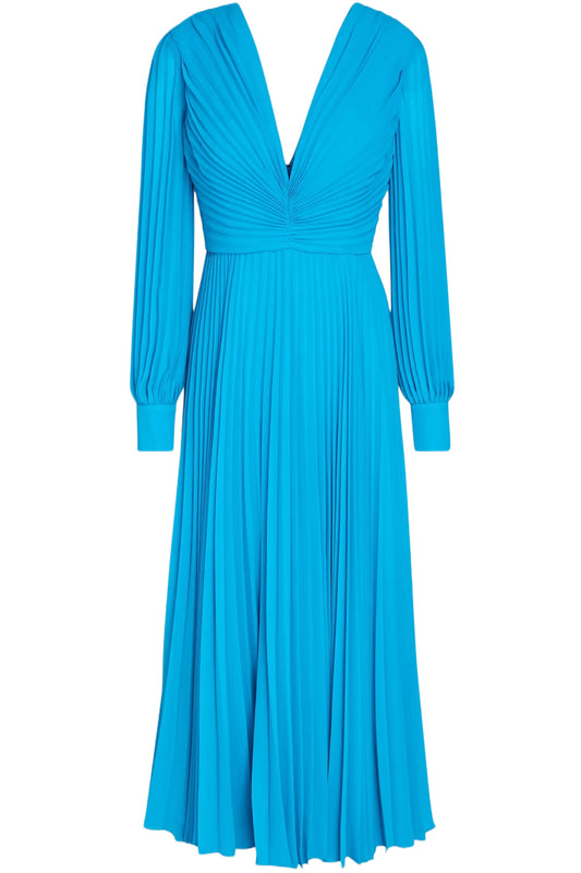 PLEATED MIDI DRESS