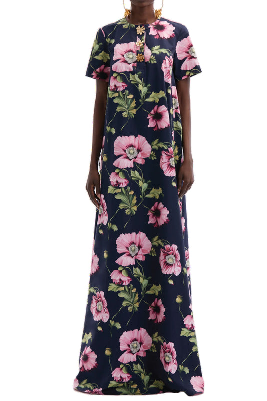 POPPY COTTON POPLIN CAFTAN