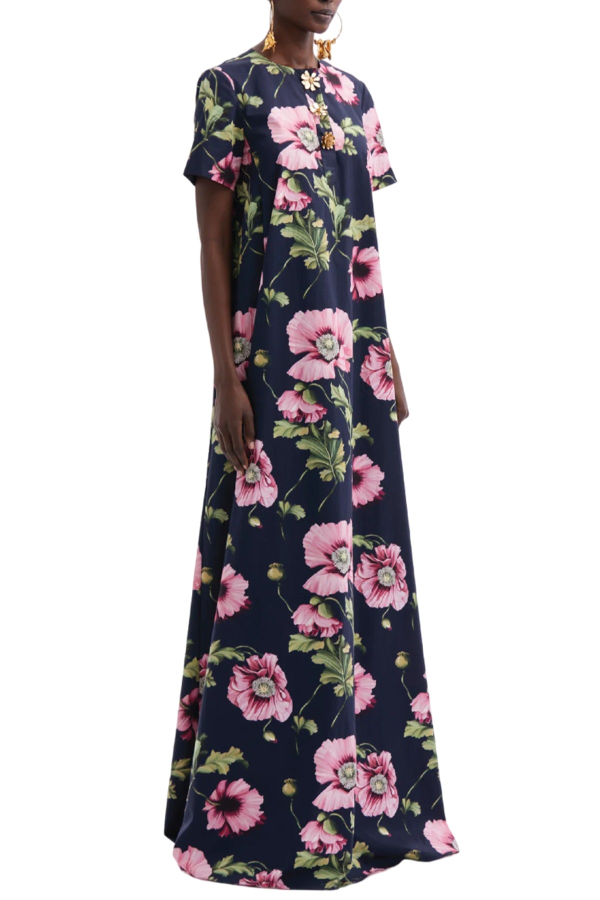 POPPY COTTON POPLIN CAFTAN