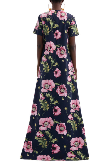POPPY COTTON POPLIN CAFTAN
