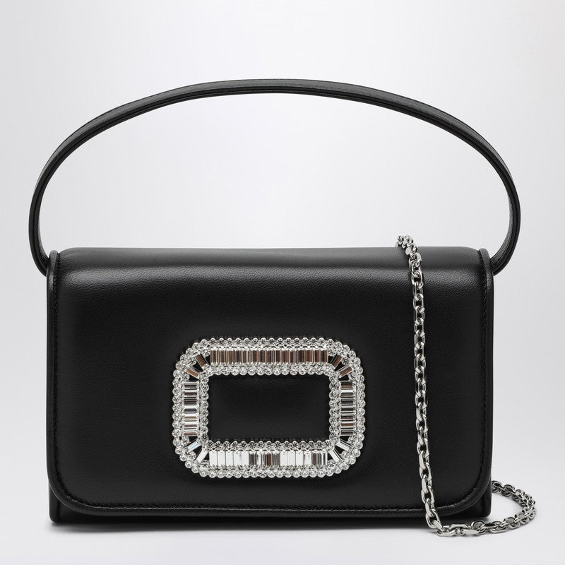 Black Leather Micro Pilgrim Bag