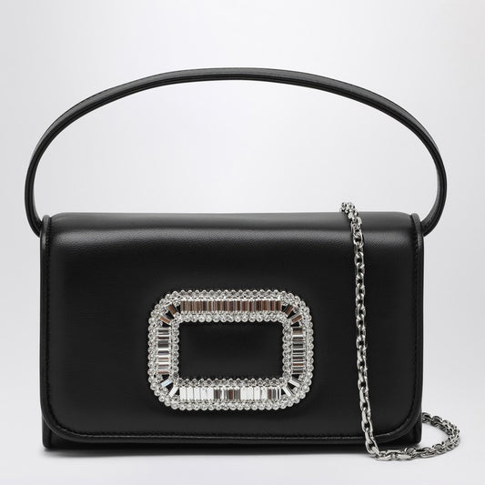 Black Leather Micro Pilgrim Bag