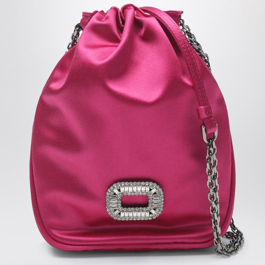 Nano Pilgrim bag in fuchsia satin