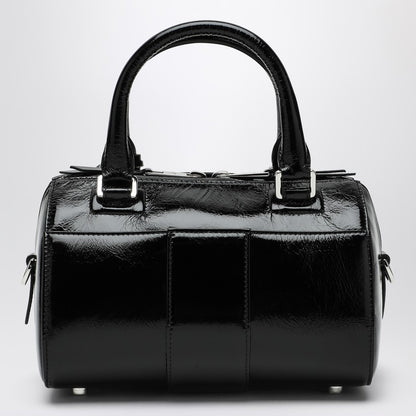 Belle Vivier Mini Bowling Bag In Black Patent Leather
