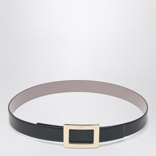 Belle Vivier Black/pink Leather Belt
