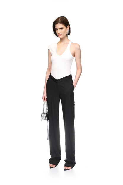 STRAIGHT LEG TAILORED TROUSERS
