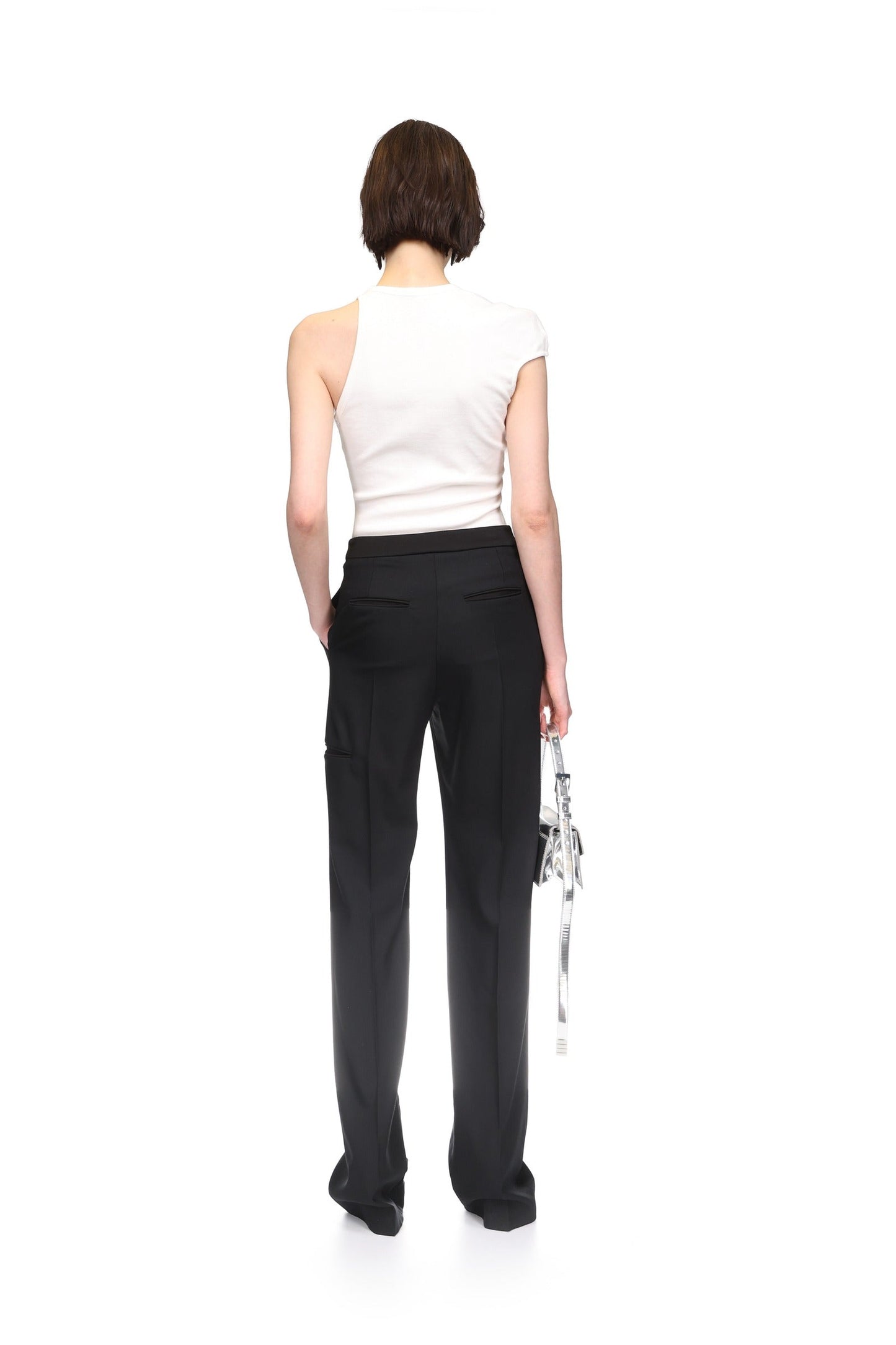 STRAIGHT LEG TAILORED TROUSERS