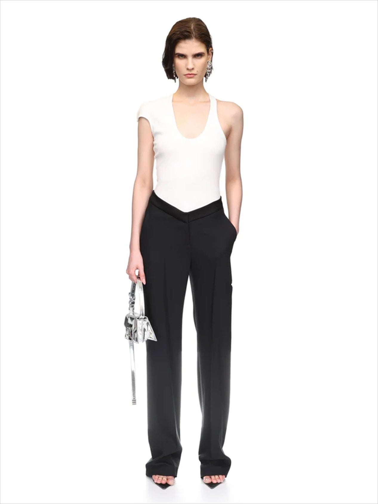 STRAIGHT LEG TAILORED TROUSERS