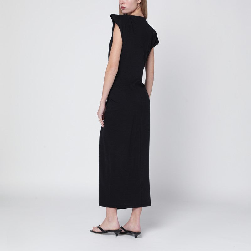 Long black Nadela jersey dress