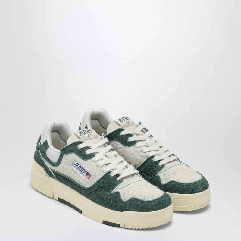 White/bottle Green Suede And Mesh CLC Sneakers